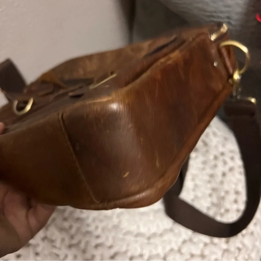 Vintage Mersq Leather Messenger Bag